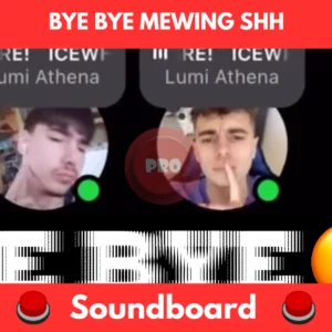 Bye bye mewing Shh soundboard