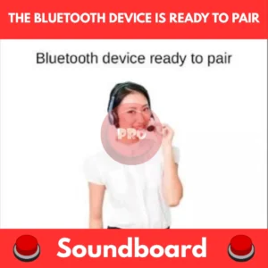 The bluetooth device is ready to pair soundboard